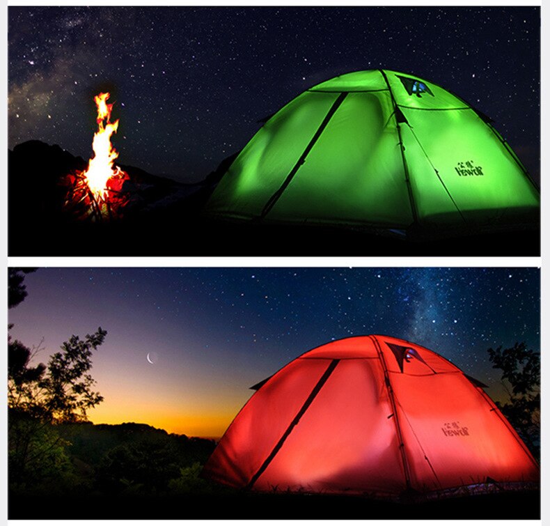Cheap Goat Tents Hewolf 2 Person Waterproof Camping Tents For Outdoor Recreation Double Layer 4 Seasons Hiking Fishing Beach Tourist Tents   